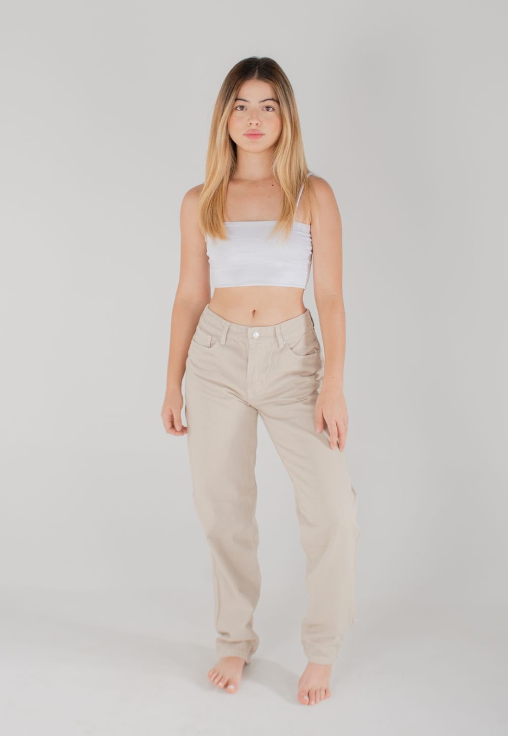 Jean Boyfriend Beige 101010