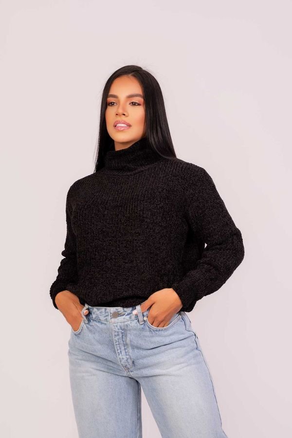 Buzo Tejido Negro 5758